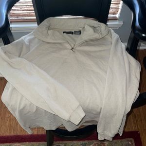 Tan golf pullover! Size L! George Golf brand! Waffle like texture! Worn once